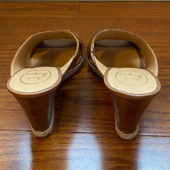 JACK ROGERS Sophia Oak Brown Leather Wedge Sandals🤎 - Picture 3 of 5